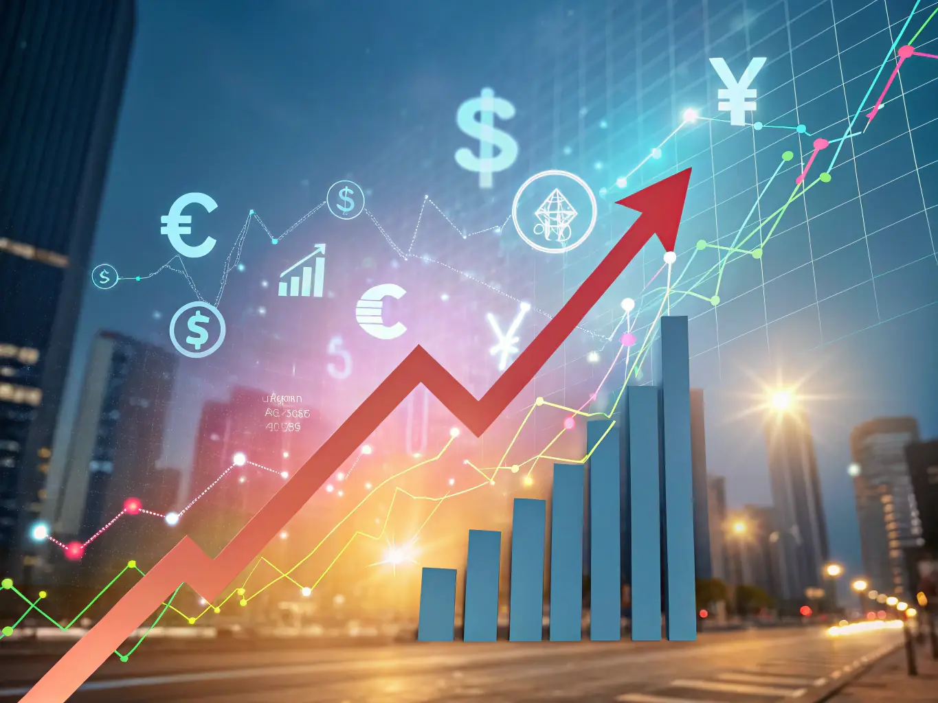 A graph showcasing improved performance metrics in the automotive industry, with upward trending lines and positive indicators.